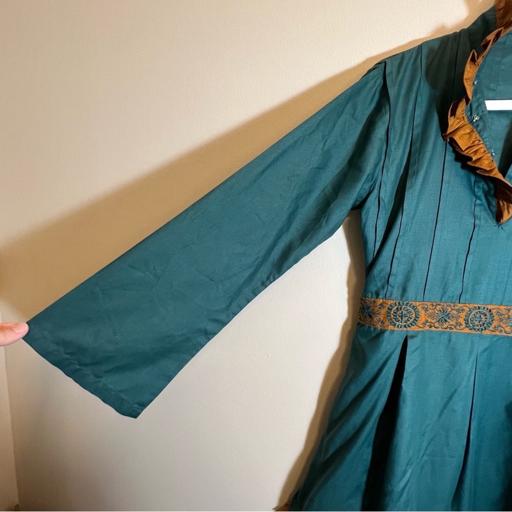 POLO Ralph Lauren Teal & Gold Dress - Picture 3 of 8